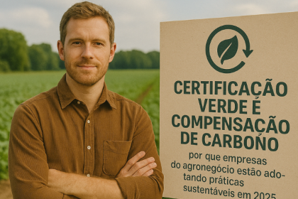Certificação verde e compensação de carbono explicam por que empresas do agronegócio adotam práticas sustentáveis em 2025, afirma Aldo Vendramin.