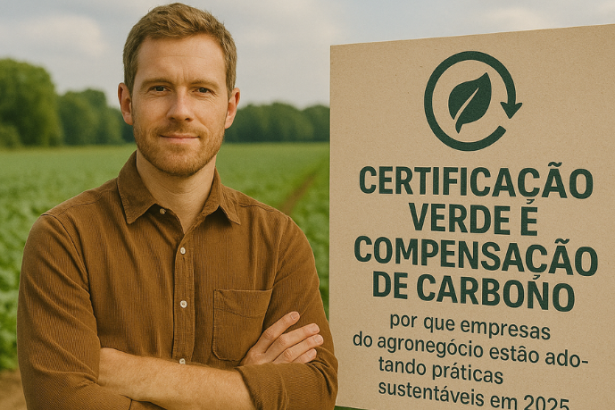 Certificação verde e compensação de carbono explicam por que empresas do agronegócio adotam práticas sustentáveis em 2025, afirma Aldo Vendramin.