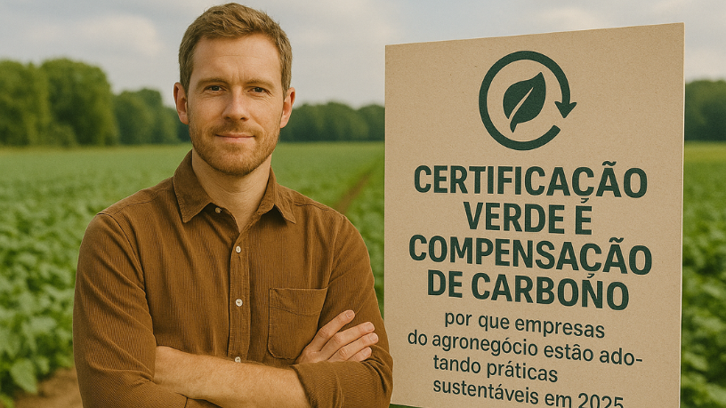 Certificação verde e compensação de carbono explicam por que empresas do agronegócio adotam práticas sustentáveis em 2025, afirma Aldo Vendramin.
